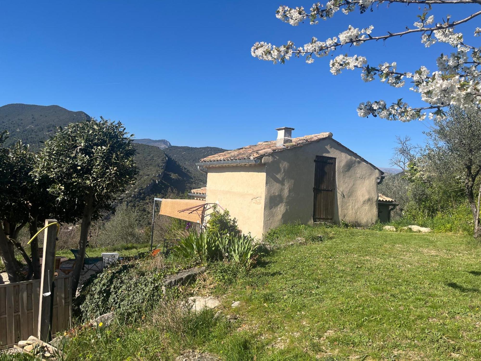 Villa Cabanon entouré de montagnes et d'oliviers à Nyons Extérieur photo